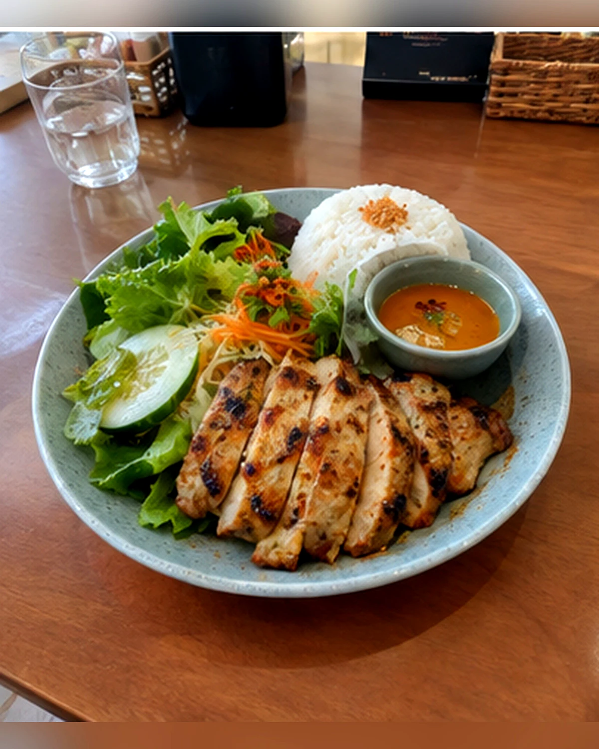 Same original plated food faithfully color corrected