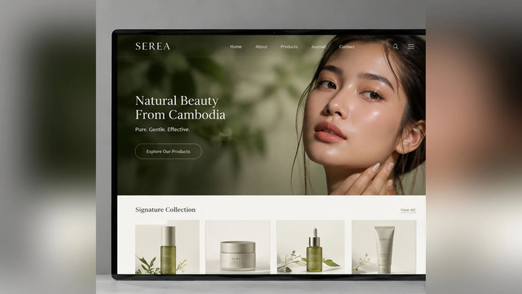 ADF Visual website concept on desktop