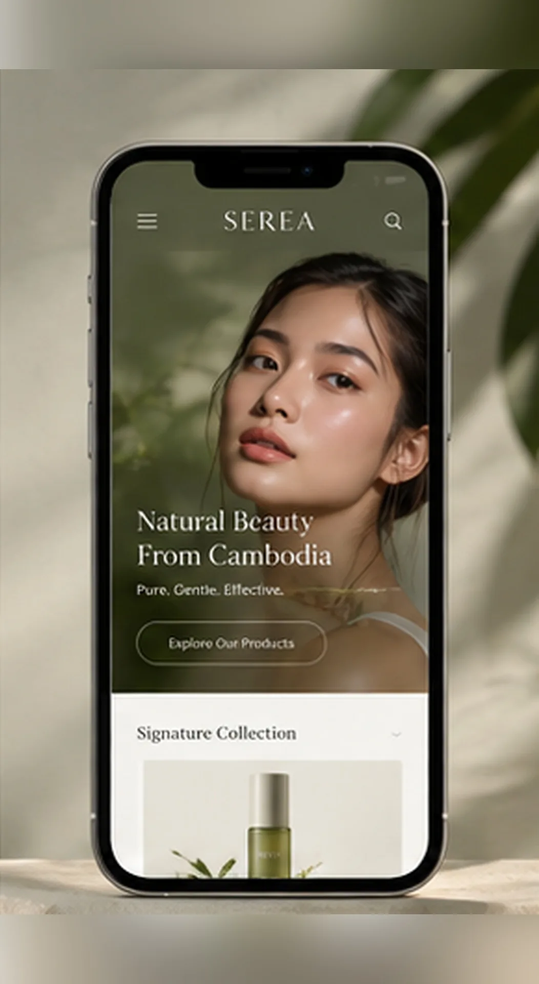 The same ADF Visual website concept on mobile